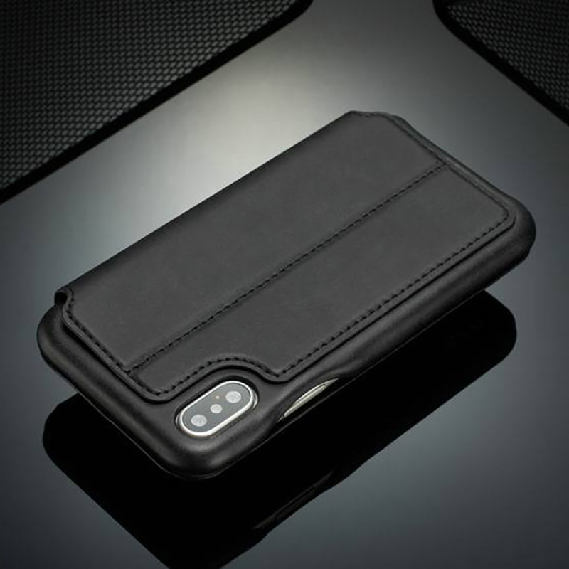 Business Flip Cover Phone Case with Solid Color Design